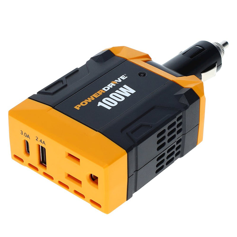 100W Inverter DC 12v to 110v AC Converter Car Plug Adapter with USB PWD100D