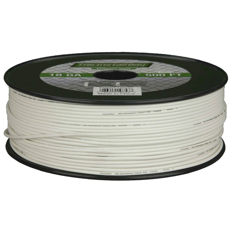 18GA/500', WHITE PRIMARY WIRE