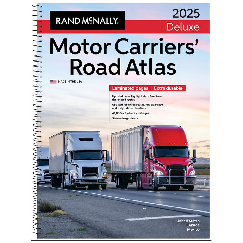 Rand McNally R0528027603 2025 Deluxe Motor Carrier Road Atlas