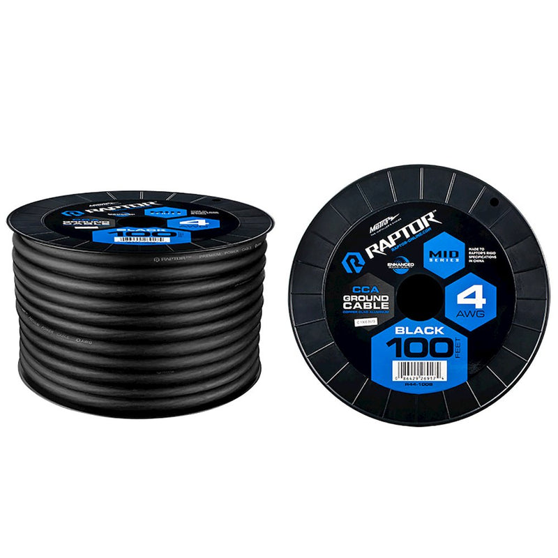 4 AWG/100' POWER CABLE BLACK CCA