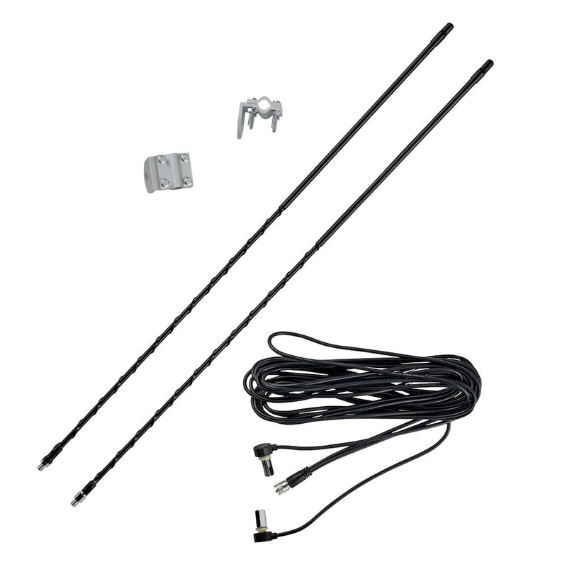 3ft Dual Antenna Kit  Black