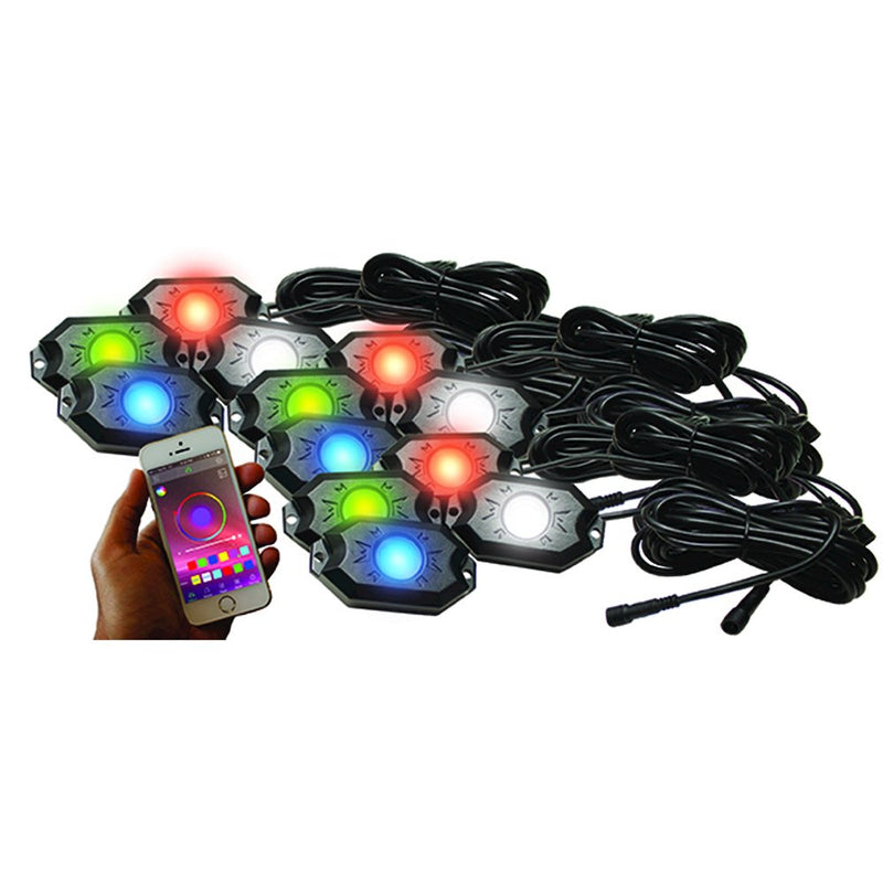 12 Pod Rgb+W Hi Power Rock Light Com