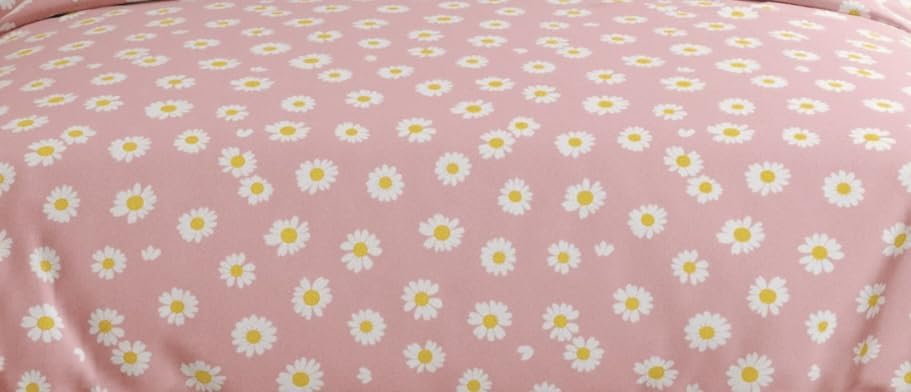 Premium Duvet Cover/Comforter Cover/Quilt/Blanket/Razai Cover Dohar with Zipper Closure (Pink Sunflower, Single Duvet Cover 60x90)