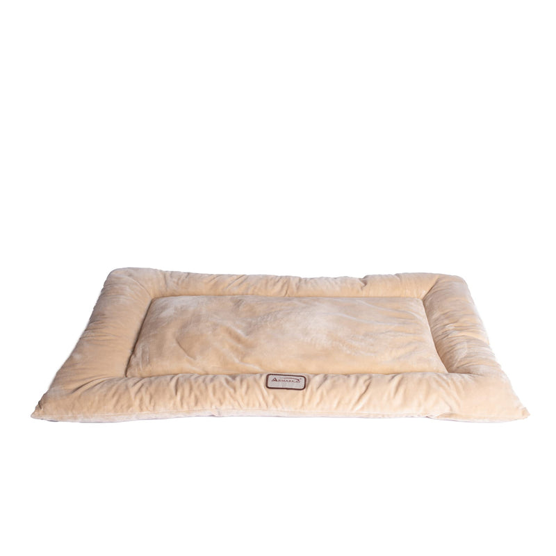 Armarkat M01CMH-L Large Pet Bed Mat , Dog Crate Soft Pad  With Poly Fill Cushion, Beige