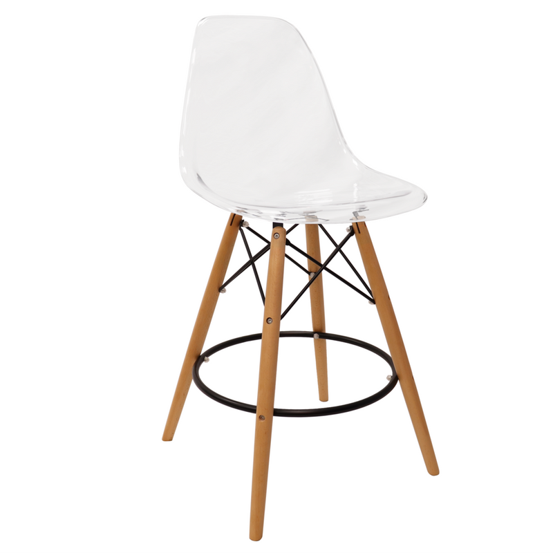 Dover Molded Bar Chair in Clear