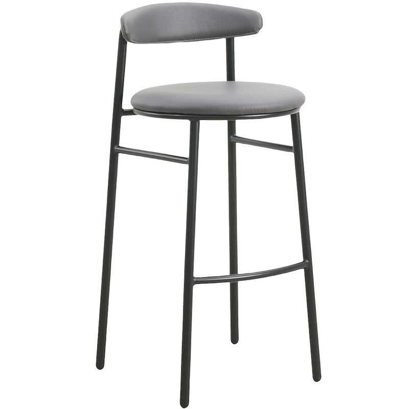 Lume Collection Modern Bar Stool in Charcoal