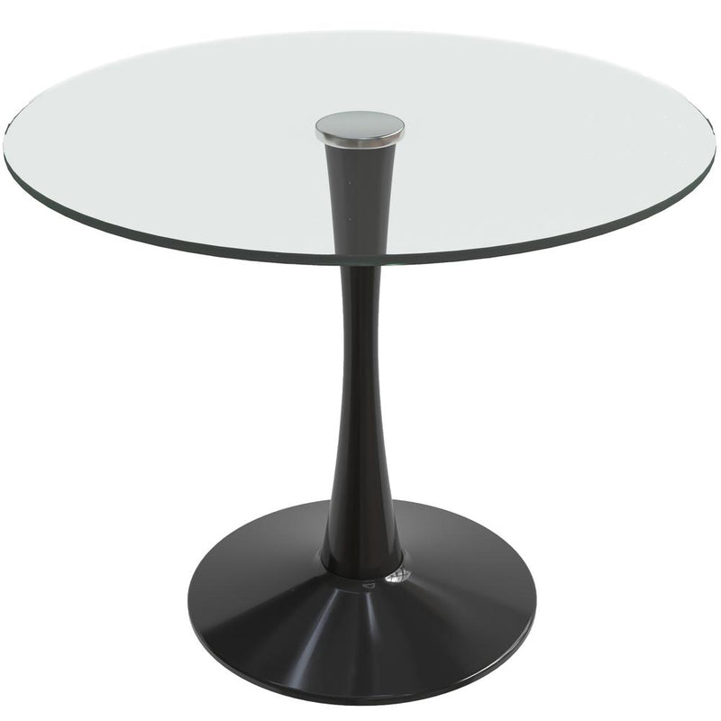 Bristol - Bistro Table Black Base with Glass top