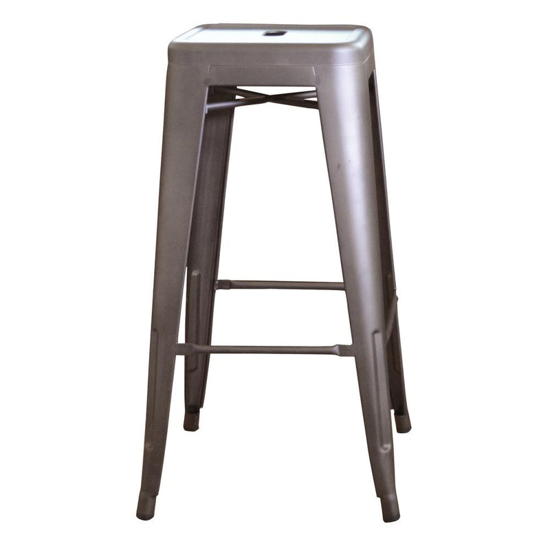 AmeriHome Loft Gun Metal 30 inch Metal Bar Stool - 4 Piece