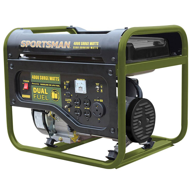 4000 Surge Watt Dual Fuel Generator with Cover and Wheel/Handle Kit