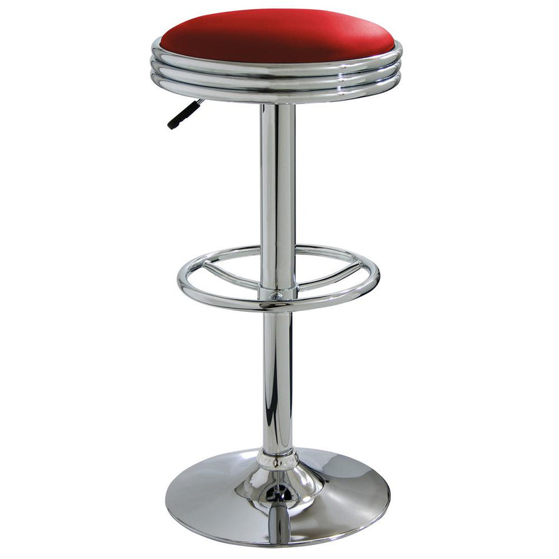 AmeriHome Retro Soda Shop Bar Stool - Red