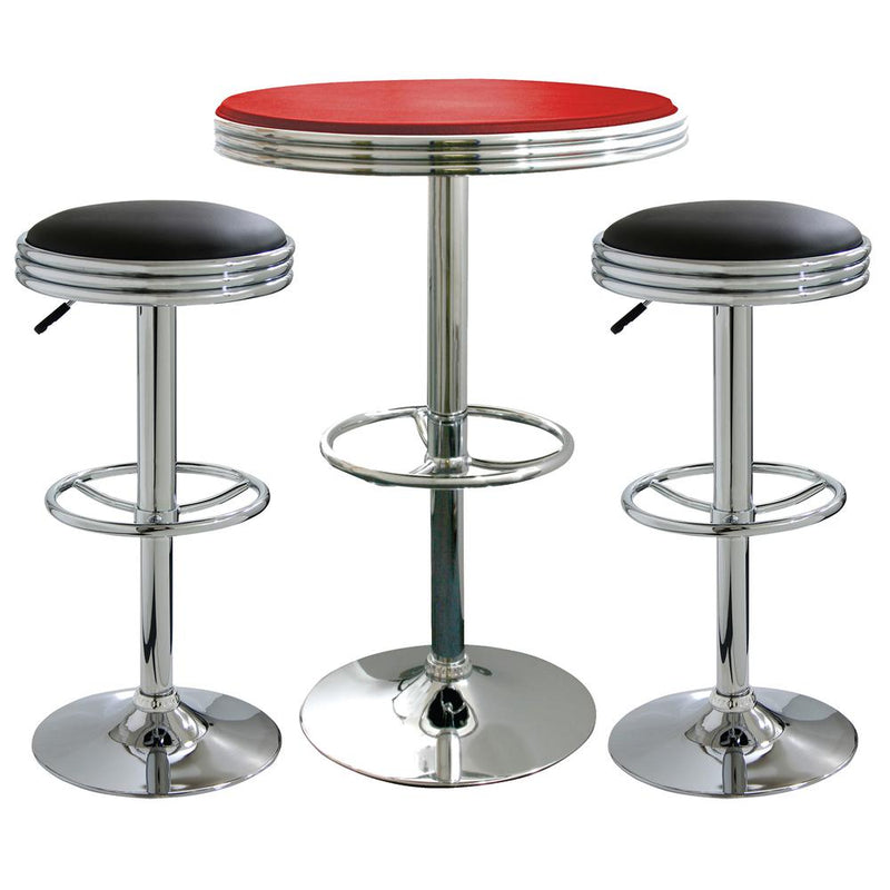 AmeriHome Retro Mixed Soda Shop Bistro Set - 3 Piece Set