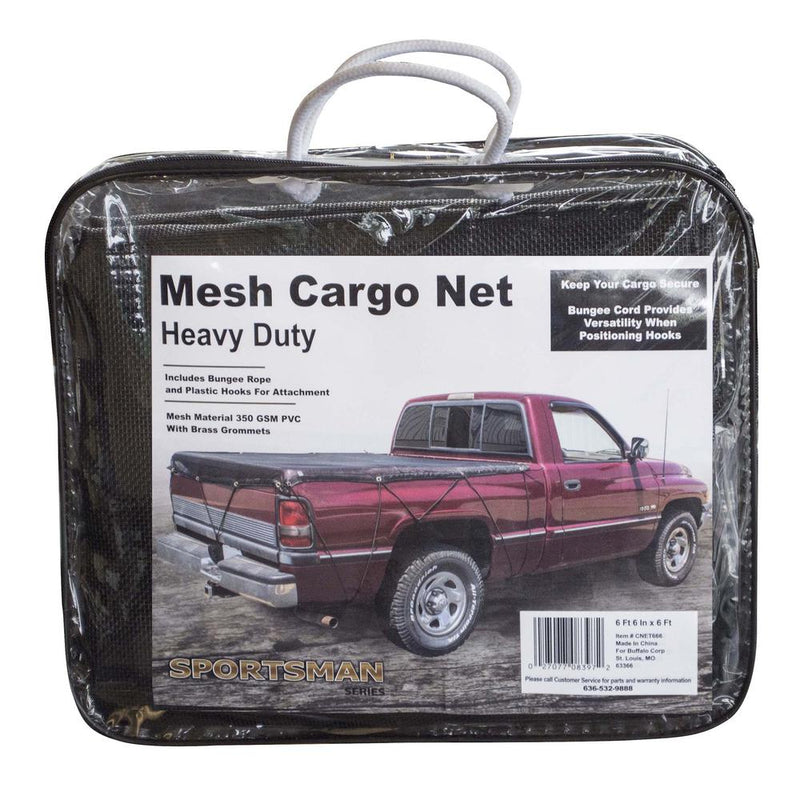 Heavy Duty Mesh Truck Bed Cargo Net Cover 6 ft. 6 in. x 6 ft.