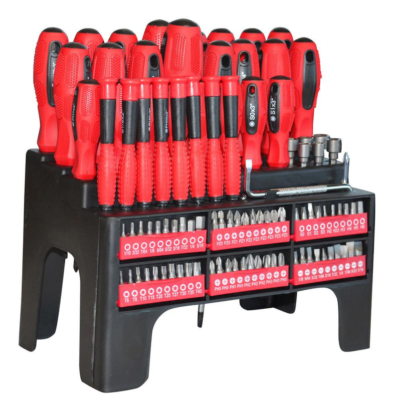 100 Piece Screwdriver and Bit Set with Storage Stand