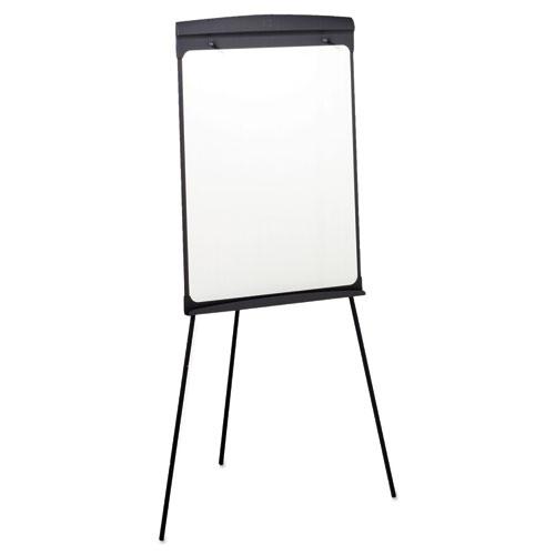 Magnetic Dry Erase Easel, 27  x 35 , Graphite Surface, Graphite Gray Plastic Frame