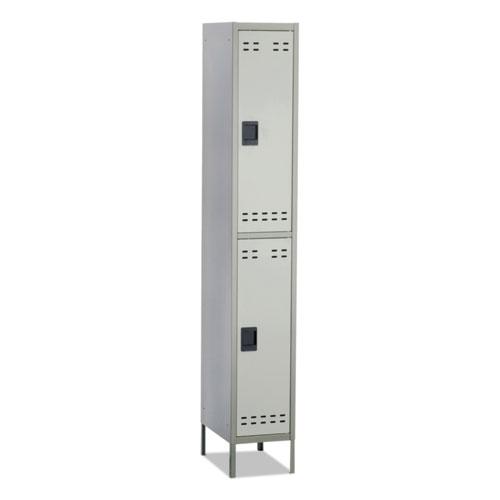 Double-Tier Locker, 12w x 18d x 78h, Two-Tone Gray