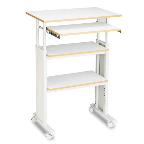 Muv Stand-Up Adjustable-Height Desk, 29.5" x 22" x 35" to 49", Gray