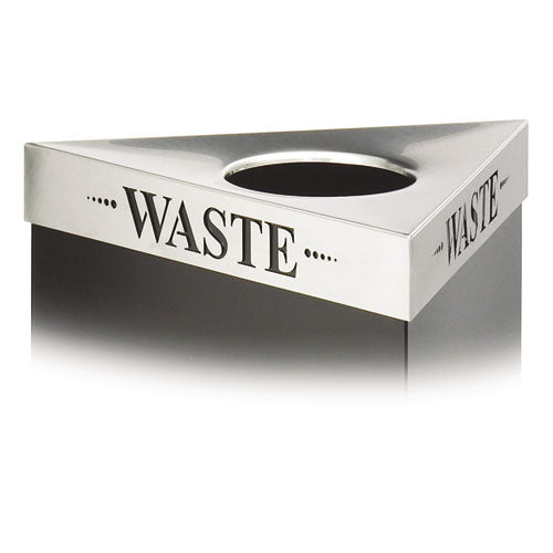 Trifecta Waste Receptacle Lid, Laser Cut "WASTE" Inscription, Stainless Steel