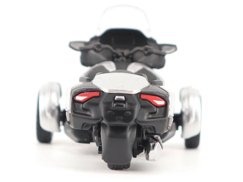 Can-Am Spyder RT 3-Wheel Motorcycle Hyper Silver Metallic with Driver Figure 1/32 Diecast Model by BRP Models