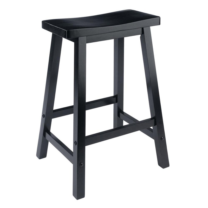 Satori 24" Saddle Seat Bar Stool Black