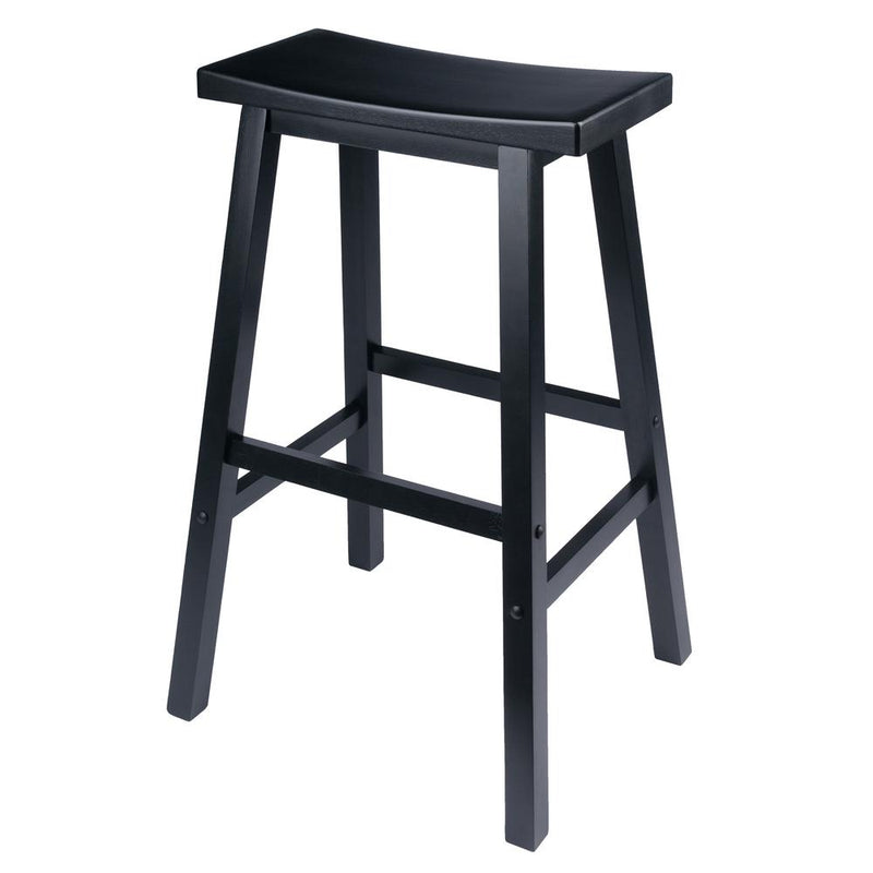 Satori 29" Saddle Seat Bar Stool Black