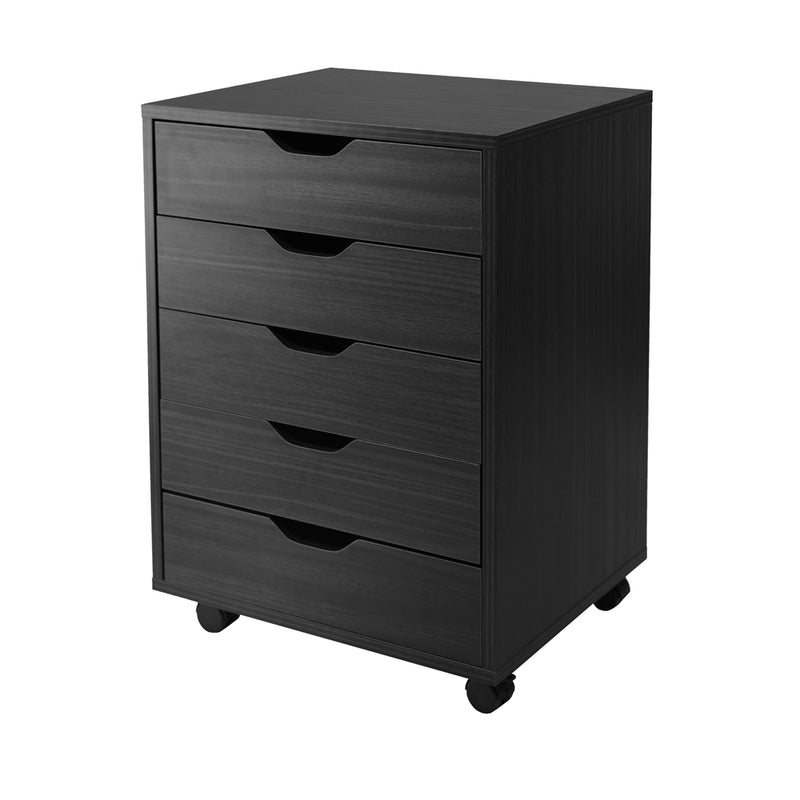 Halifax Cabinet for Closet / Office, 5 Drawers, Black