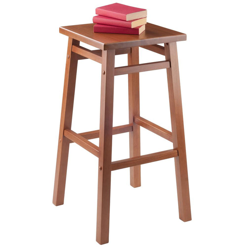 Carter Bar Stool 29", Teak Finish