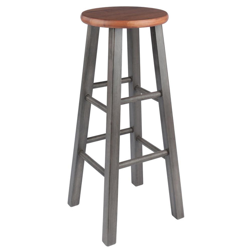 Ivy Bar Stool 29", Rustic Teak / Gray Finish