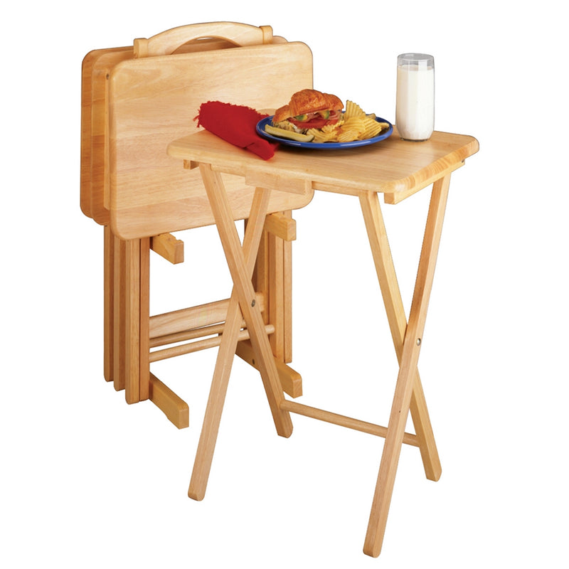 Alex 5-PC Snack Table Set Natural