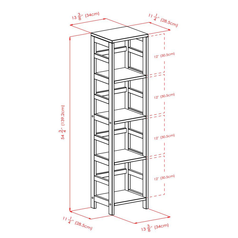 Leo 5pc Storage Shelf with Basket Set, Shelf with 4 small baskets