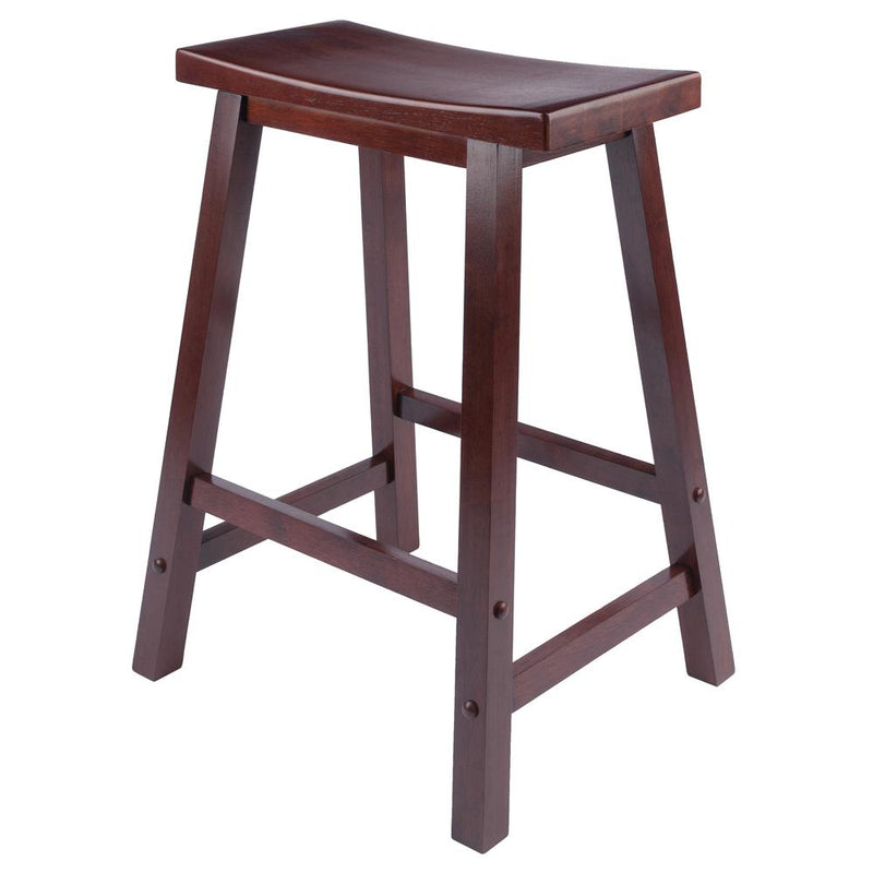 Satori 24" Saddle Seat Bar Stool Antique Walnut