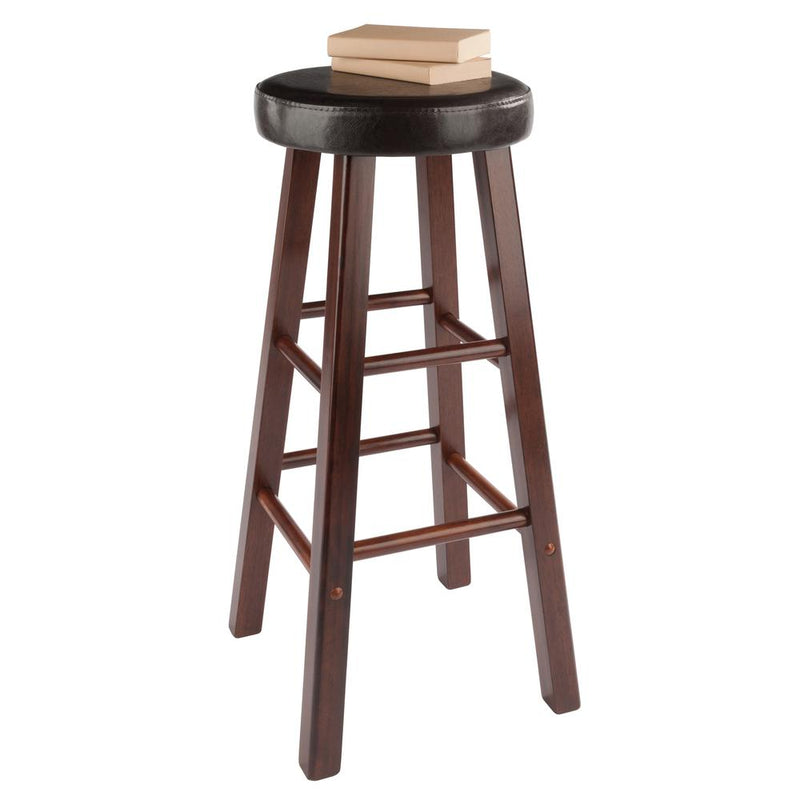 Maria Cushioned Bar Stool, 2-Pc Set, Espresso & Walnut