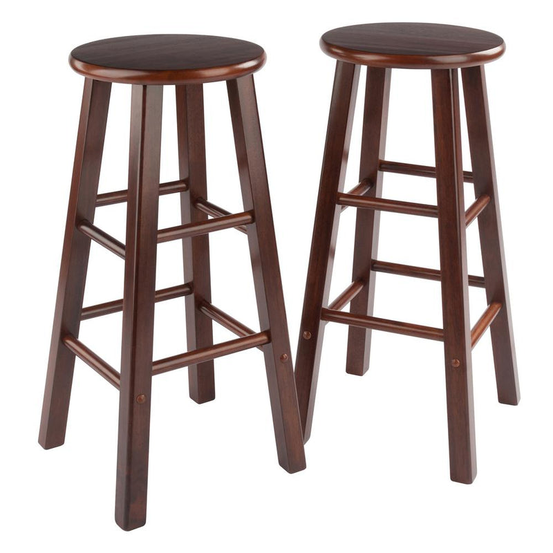 Element Bar Stools, 2-Pc Set, Walnut