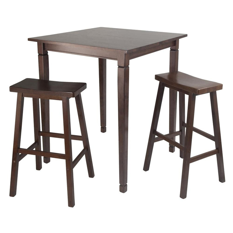 3pc Kingsgate High/Pub Dining Table with Saddle Stool