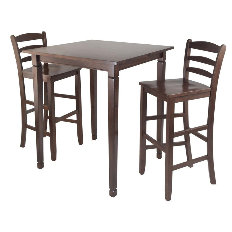 3-Pc Kingsgate High/Pub Dining Table with Ladder Back High Chair