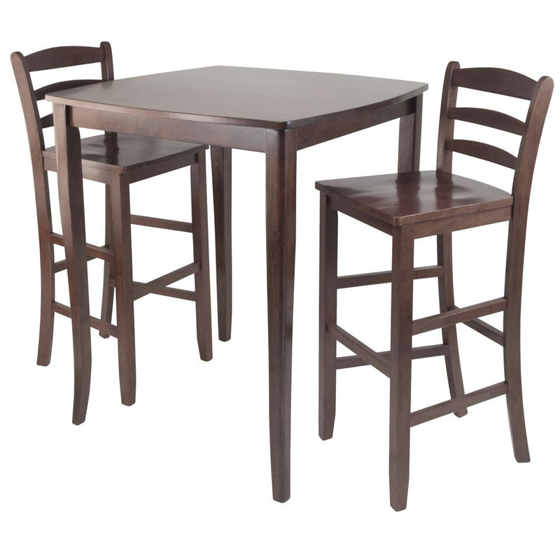 3-Pc Inglewood High/Pub Dining Table with Ladder Back Stool