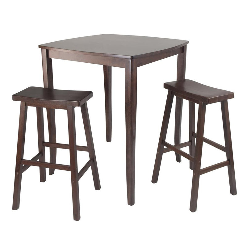 3-Pc Inglewood High/Pub Dining Table with Saddle Stool