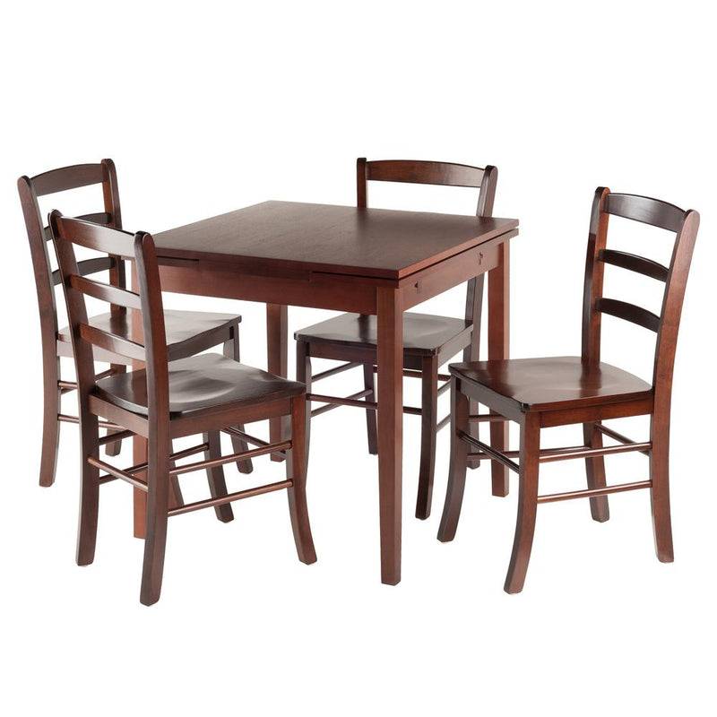 Pulman 5-PC Set Extension Table with Ladder Back Chairs