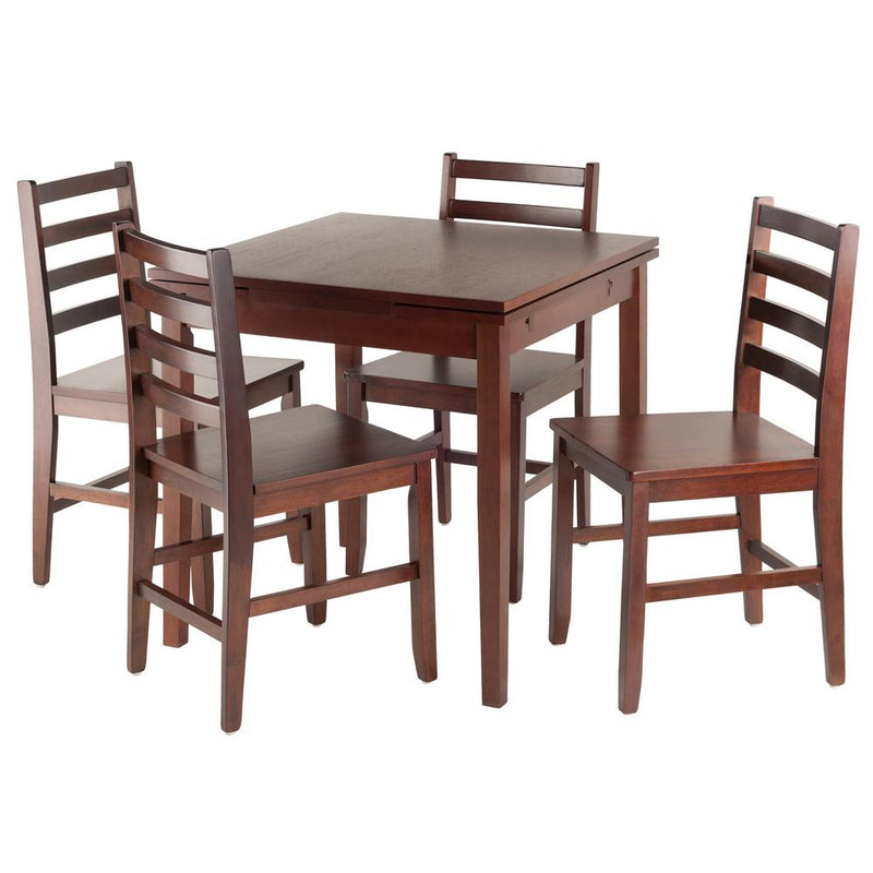 Pulman 5-PC Set Extension Table with Ladder Back Chairs