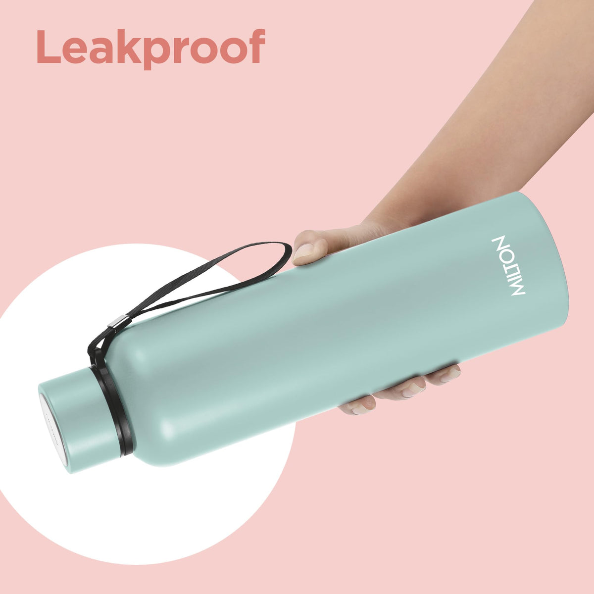 Milton Aura 1000 Thermosteel Water Bottle, 24 Hr Hot and Cold I Leak Proof Lid, ISI Certified I Vacuum Insulated I for Office, Gym, School I Grey