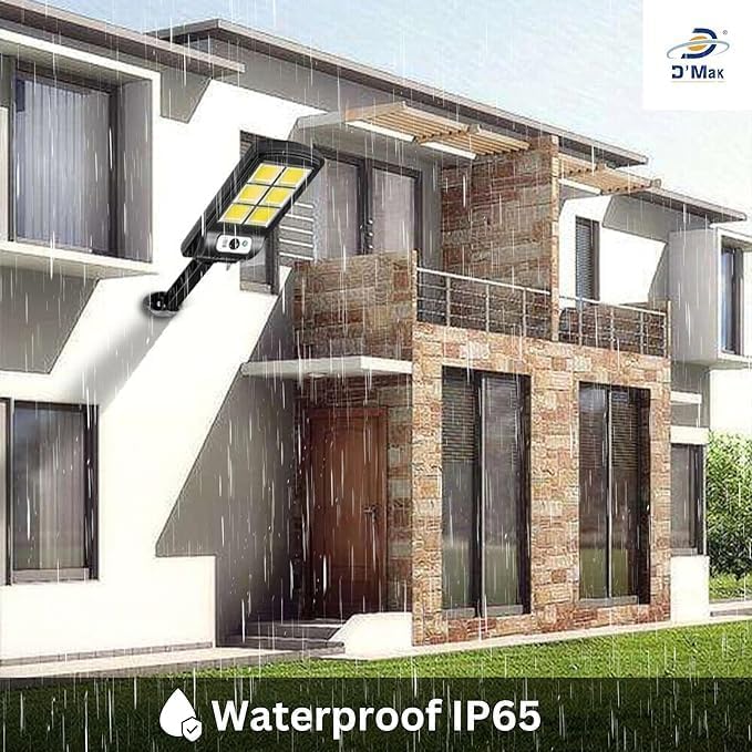 180W Led Solar Street Light Outdoor,10000LM IP65 Waterproof Solar Security Flood Lights Outdoor Motion Sensor, Wired Security Solar Powered Flood Lights for Indoor, Outside, Yard, Garden (PACK OF 2)