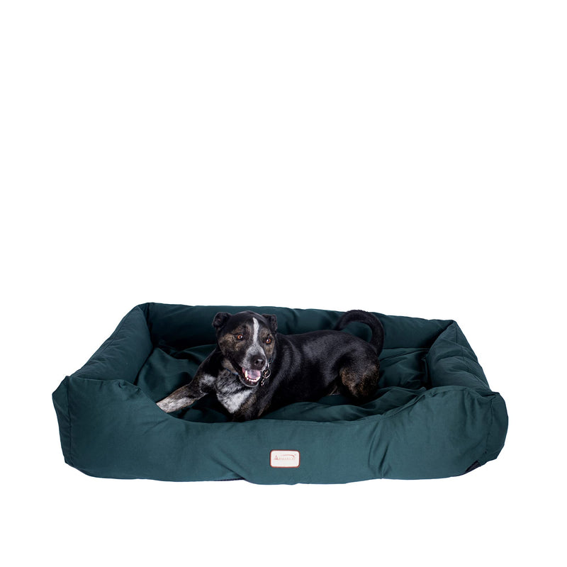 Armarkat Bolstered Dog Bed,Anti-Slip Pet Bed, Laurel Green, Large