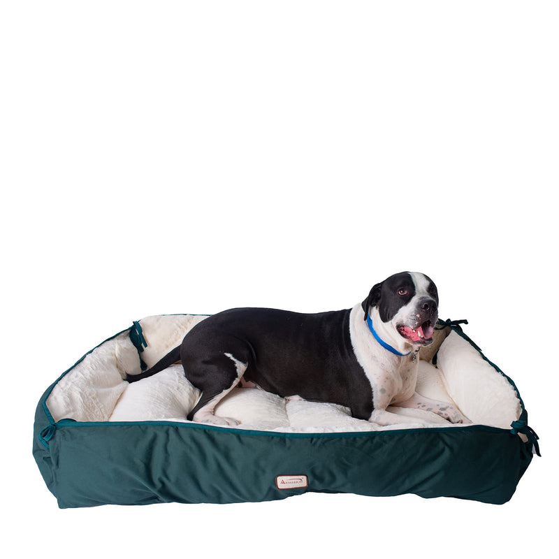 Armarkat Pet Bed and Mat, Luxury soft Dog Cushion, Laurel Green/Ivory, X-Large