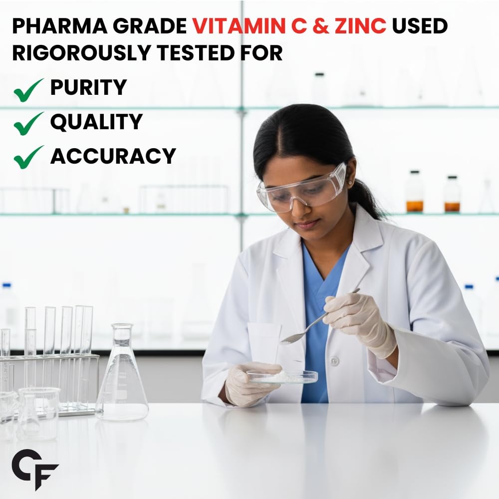 Carbamide Forte Natural Vitamin C Tablets | 1000mg Amla Extract With Zinc | Vitamin C Supplement for Immunity, Antioxidant, Collagen Formation & Skin Health | Pharma Grade | 60 Tablets