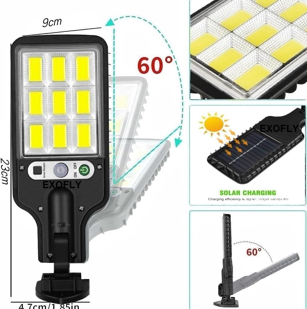 180W Led Solar Street Light Outdoor,10000LM IP65 Waterproof Solar Security Flood Lights Outdoor Motion Sensor, Wired Security Solar Powered Flood Lights for Indoor, Outside, Yard, Garden (PACK OF 2)