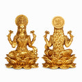 HEXAKANTHA life 100% Pure Brass (5cm Pital Murti) Lord Ganesh/Maa Lakshmi Devi Idol for Divine Décor & Auspicious Gift Purposes. (Lakshmi)