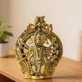 Plus Value Brass Panchmukhi Hanuman Ji Idol Statue Murti Wall Hanging for South Main Door Entrance Protection Home, Office, Factory, Business Vastu Dosh Nivaran Remedies (Size 4.5 Inches)