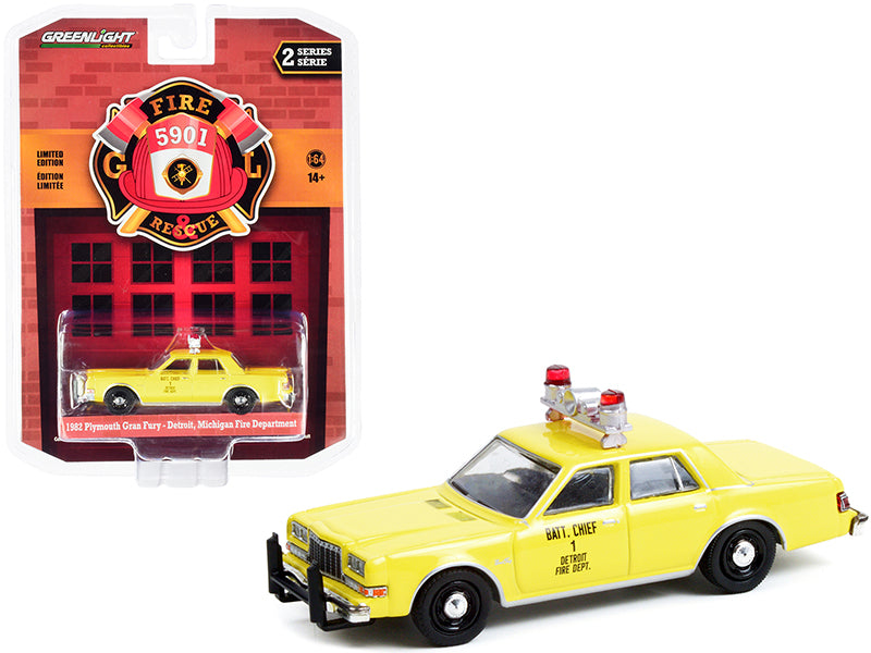 1982 Plymouth Gran Fury Yellow "Detroit Fire Department Battalion Chief