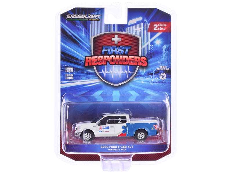 2020 Ford F-150 XLT Pickup Truck "AMR Safety Team" White and Blue "First Responders" Series 2 1/64 Diecast Model Car by Greenlight