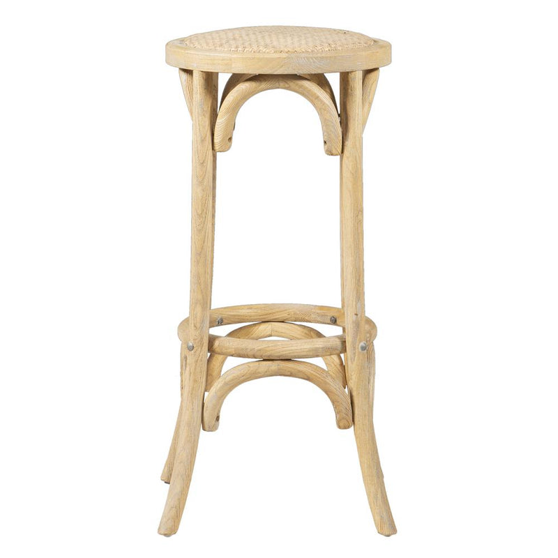 Rae Rattan Seat Backless Bar Stool