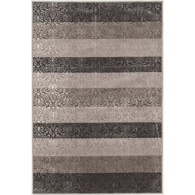 EvolutionDamask Stripes Greys  5x7'6 Rug